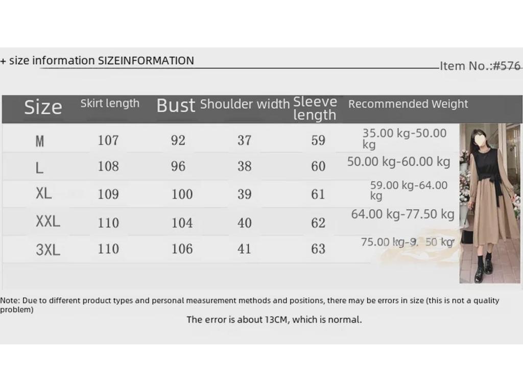 2025 Autumn/Winter Retro Two-in-One Women's Mid-Length Long-Sleeve French Dress