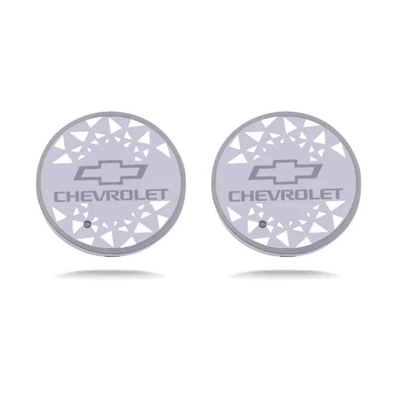 AABHD1 For Chevrolet Cruze Spark Aveo Captiva Trax Sail Orlando Sonic Corvette Silverado LED Car Water Coaster Light Drinks Holder Mat