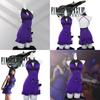 Elegant Fantasy Tifa Purple Dress Cosplay Outfit For Game Role Play In Polyester
