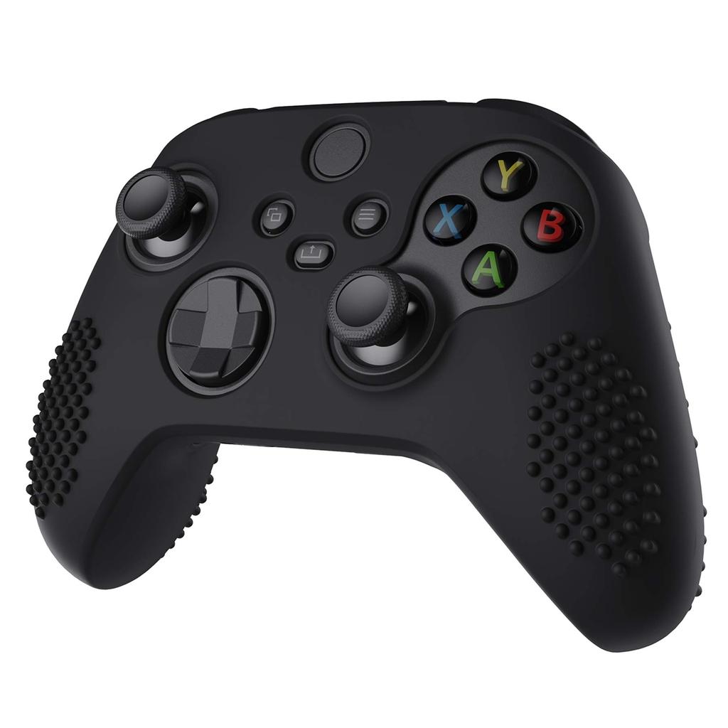eXtremeRate PlayVital 3D Studded Xbox Series Controller Silicone Cover Skin with 6 Black Thumb Grip Soft Rubber Case Protector for Xbox Core Wireless