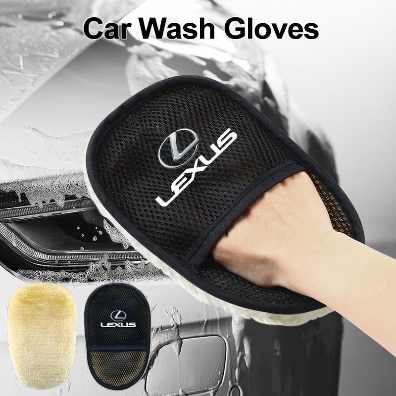 Lexus Car Wash Glove Soft for Car Wash Thick Cleaning Detailing Brush For IS250 GS IS200 UX250h RX330 UX LX600 LX470 NX300 RX350 AEI1