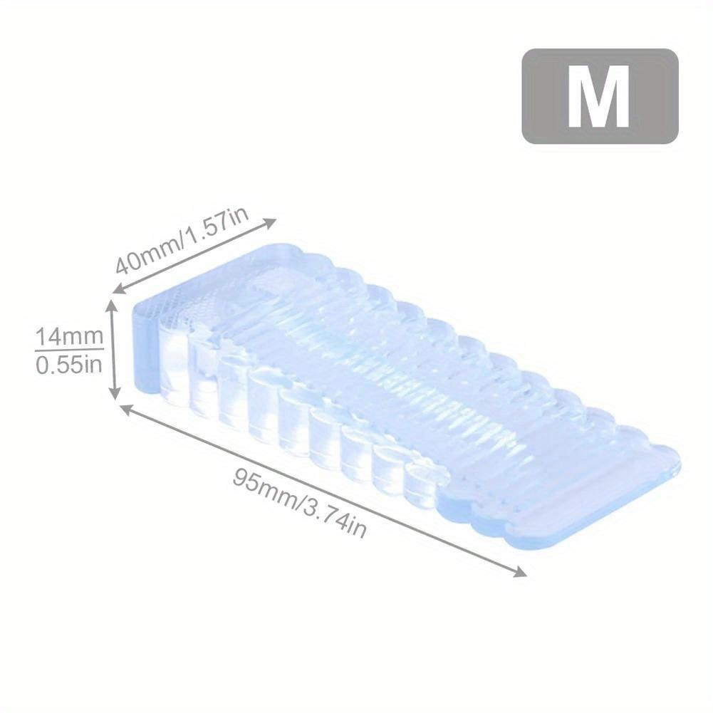 2Pcs Clear Silicone Door Stoppers, Non-Slip Wedges, Collision Prevention Stops Ideal for Living Rooms, Bedrooms, Hotels, Bathrooms