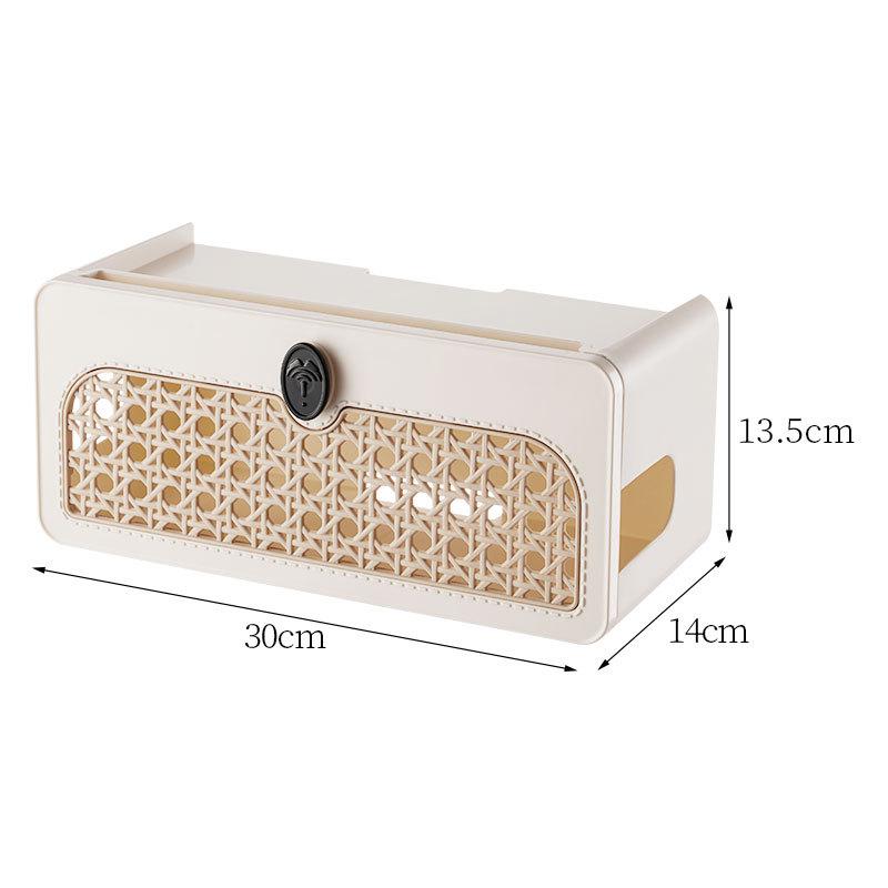 

Desktop Cable Organizer: Wire Storage Box for Data Cables, Power Strips, and Sockets Standard білий