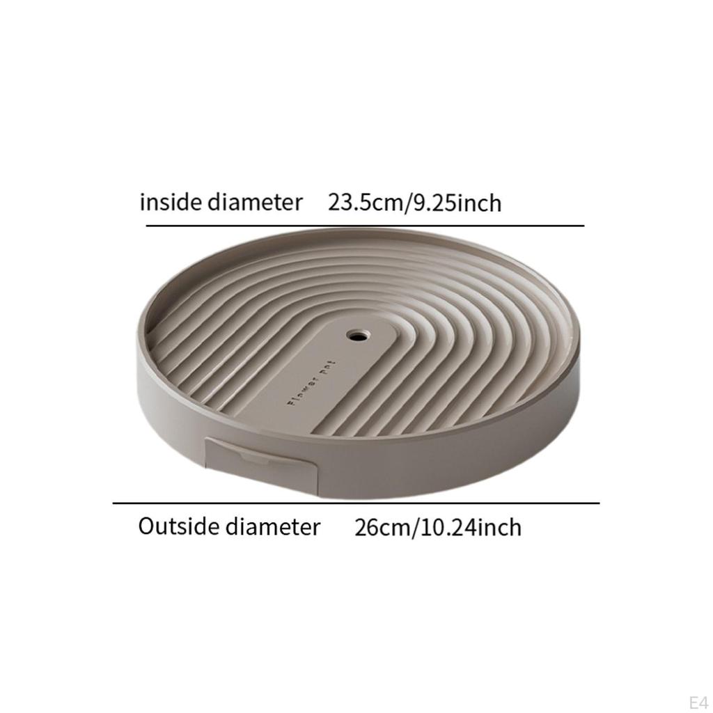 Supporto per Vaso da Fiori con 4 Ruote Nascoste, Carrello Rotondo per Piante da Giardino, Interni,