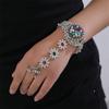 Retro Crystal Hand Chain Ring Irregular Tassels Bangle Exquisite Ethnic Style Bracelet  Couple