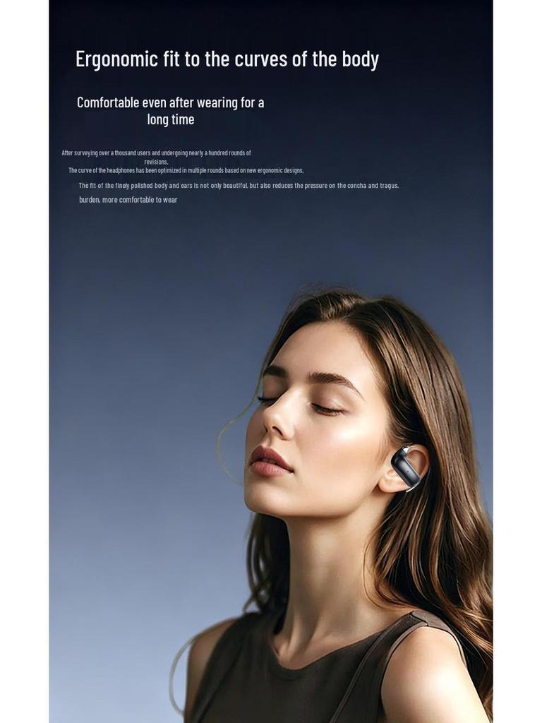Bluetooth Open-Ear Headphones with AI Real-Time Translation and Simultaneous Interpretation