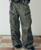 AAKAM Knee Pin-Tuck Zippered Cargo Pants (Khaki)