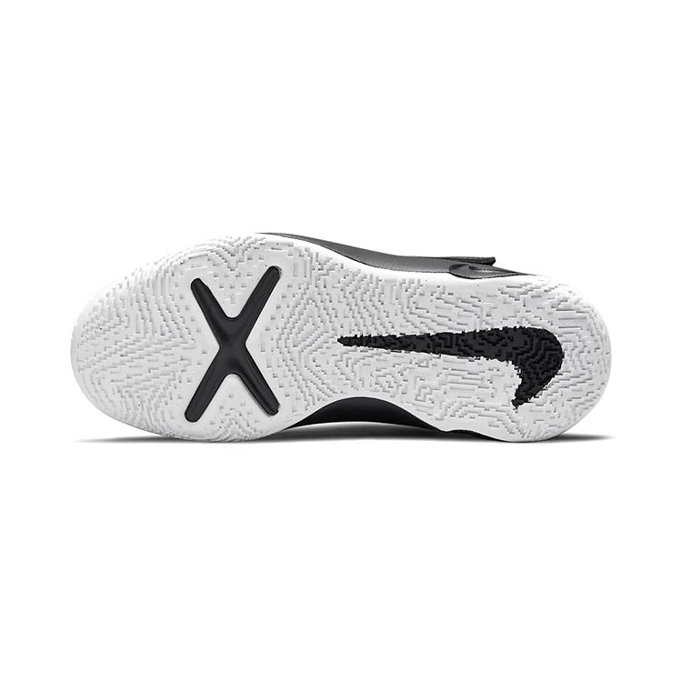 Nike Team Hustle D 10 Slip Resistant Cushioning Abrasion Resistant Low top Children's Basketball Shoes Black White CW6736-004