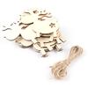 (10pieces/bag)7.94x8.33CM Christmas Elk Wooden Decorative Pendant New Year Room Matching Atmosphere Photo