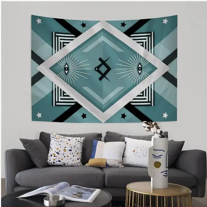 Masonic Freemason Illuminati Printed Large Wall Tapestry Japanese Wall Tapestry Anime Art Home Decor