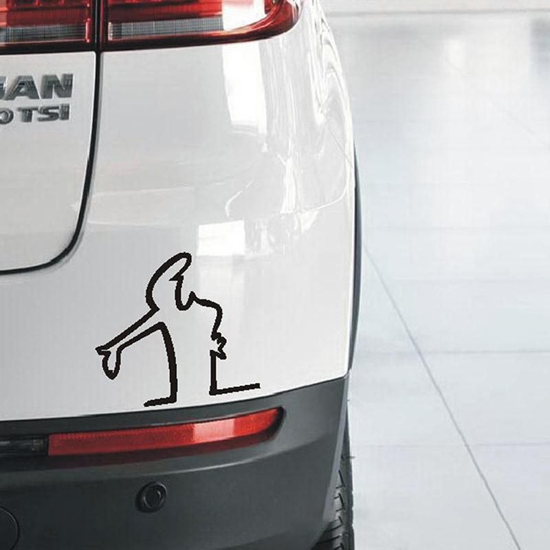 Creative Action Pose Design Vinyl Stickers Waterproof Pvc Cars Motorcycles Decorations Reflective Strong Adhesive Decals