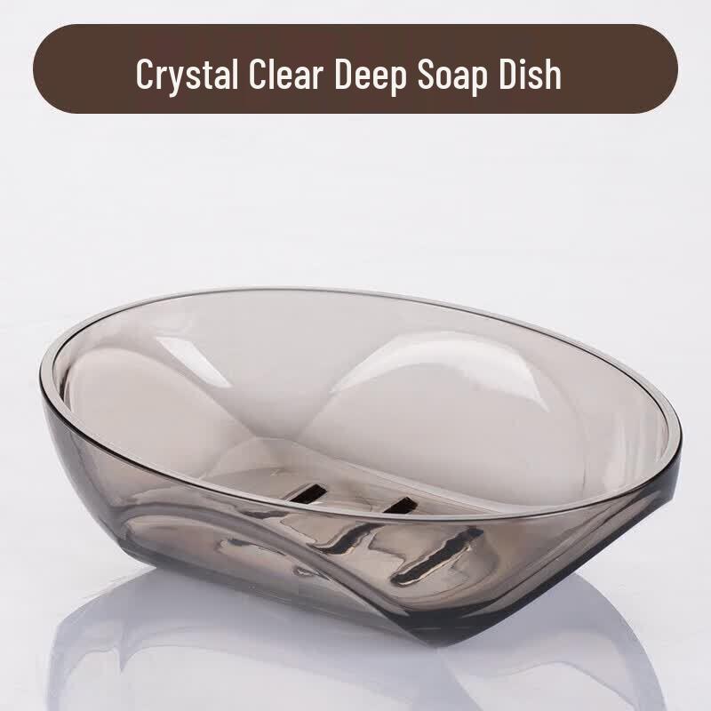 CHAHUA Crystal Clear Deep Draining Soap Dish