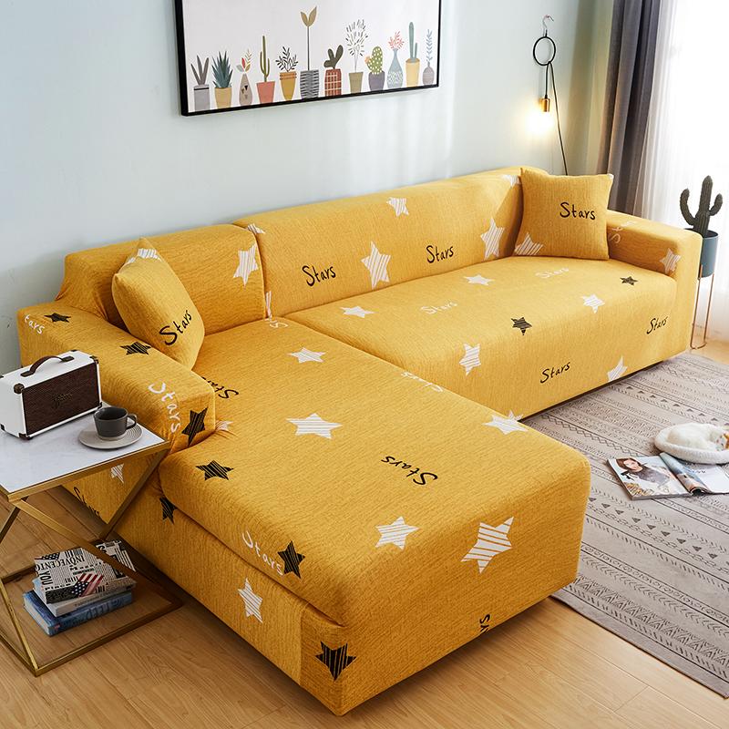 Geometric Printed Couch Cover Sofa Coverastic Slipcovers For Pets Chaselong Protector L Shape Anti-Dust Machine Washable 1Pc