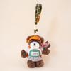 Cute Cartoon Bear Plush Keychain Toy Doll Bag Hanging Ornament Lovely Animal Keyring With Clothes Kids Gift