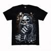 Grim Reaper Cotton TShirt Edgy Gothic Unisexs Fitness Muscle Black
