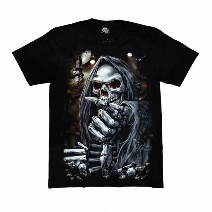 Grim Reaper Cotton TShirt Edgy Gothic Unisexs Fitness Muscle Black M