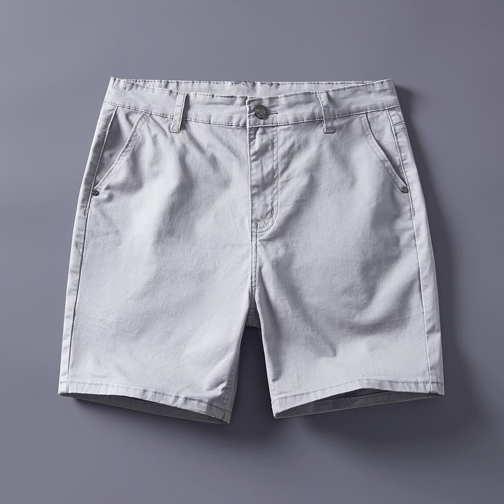 Reine Baumwolle Stretch Viertelhose Herren Amerikanisch Lässig Jeans Sommer Trend Schlank Gerade Arbeitskleidung Viertelshorts