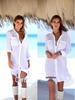 Women's Summer Swimwear Cover-Up: Two-Pocket Bikini Outerwear with Sun Protection