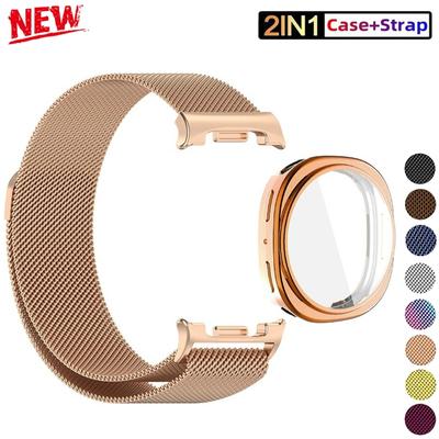 Metal Strap For Samsung Galaxy Watch 8 44mm Band With TPU Case Protector Milanese Magnetic Loop For Galaxy Watch 8 40mmReplacement Bracelet