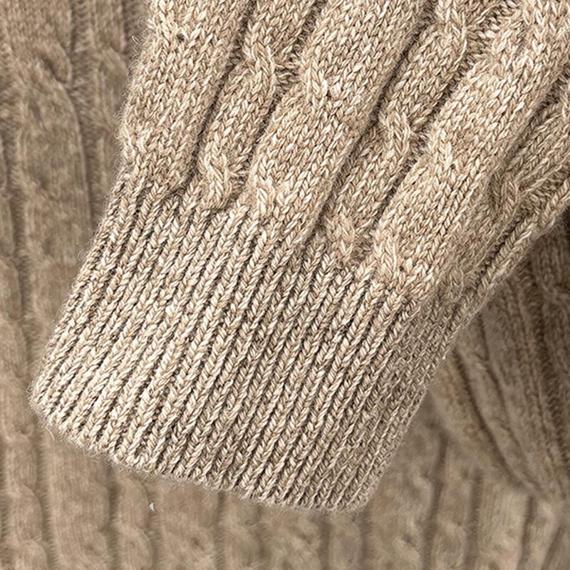 Fapai Men's Wool-Silk Blend Pullover Sweater