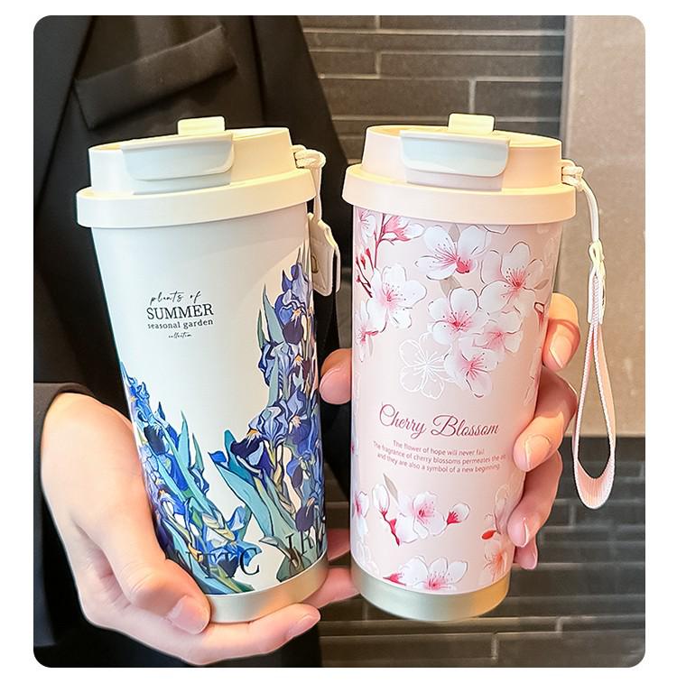 316 Stainless Steel Insulated Coffee Cup with Straw for Men, Women, and Students