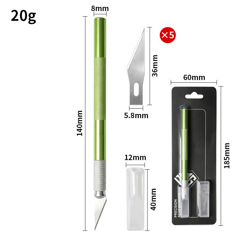Bastelmesser aus Aluminiumlegierung für Handyfolie, Papier und Gummistempel-Schnitzen