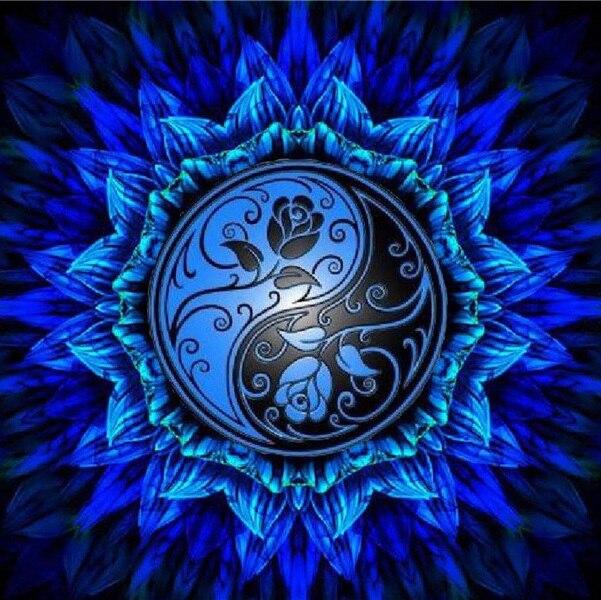 

Повний квадратний алмазний живопис Квіти Алмазна вишивка Рослини Пейзаж Алмазна мозаїка Картина зі стразами Рукоділля Full Square 30x30CM світло-синій колір