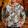 Men's Printed Loose Fit Casual Hoodie with Pocket and Drawstring