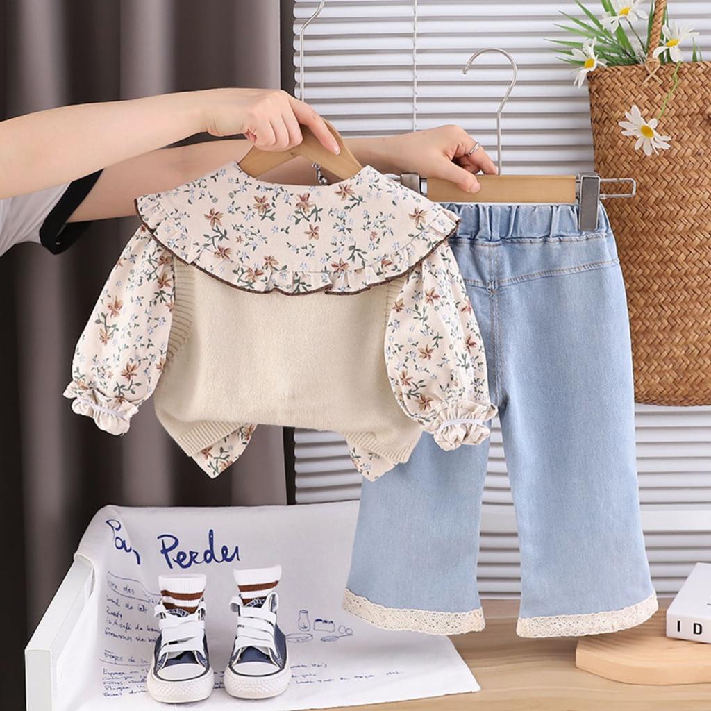 Dětská ležérní souprava s dlouhým rukávem, pohodlné každodenní oblečení