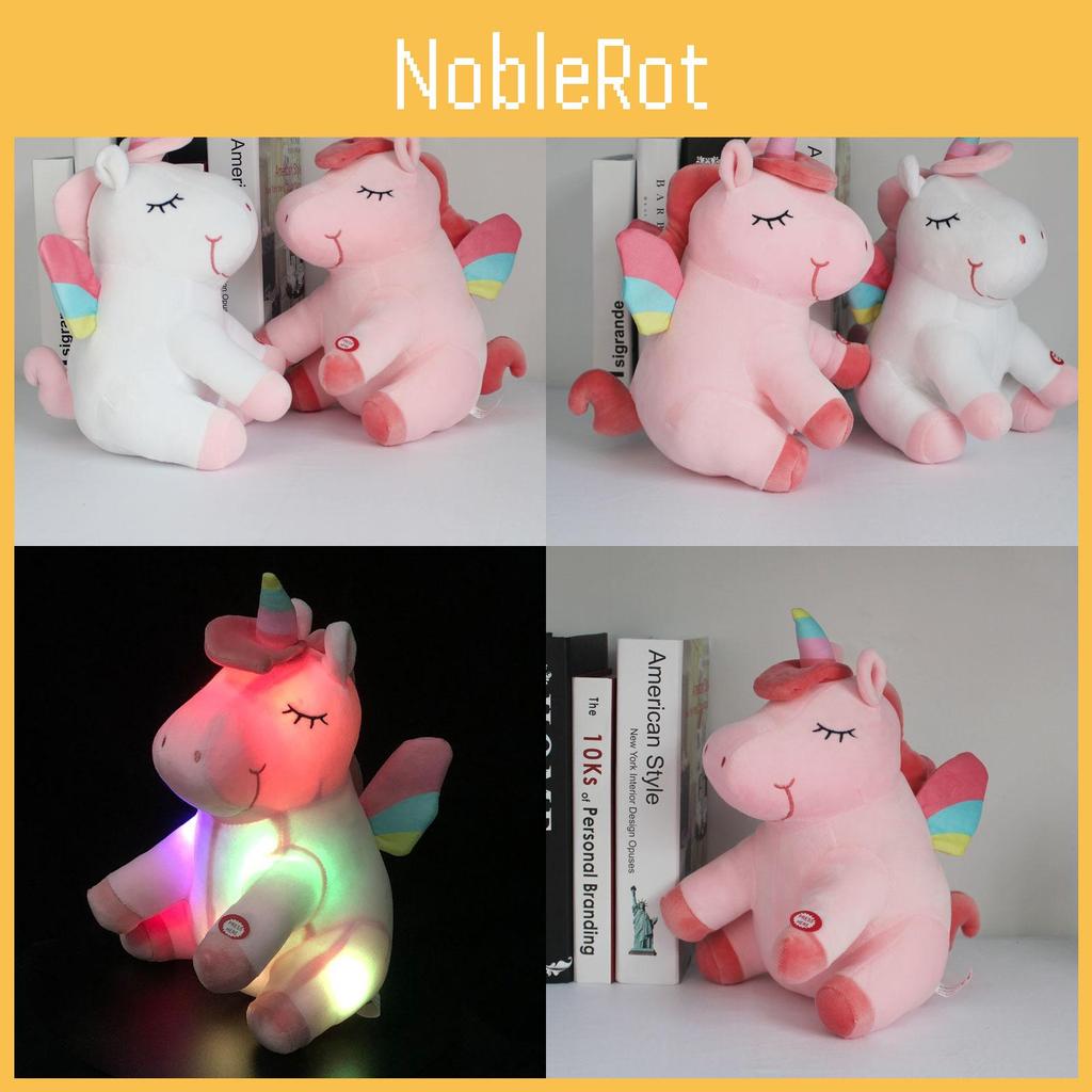 Light Led Rainbow Unicorn Fur Toy Cute Cartoon Girl Children Birthday Gifts