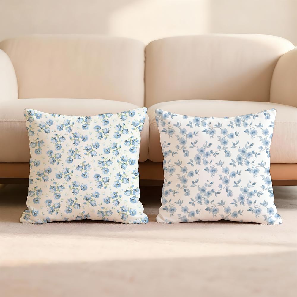 Federa Cuscino Piccoli Fiori alla Moda Comfort Premium Reversibile - Design Due in Uno per Qualsiasi Stanza e Interno Auto