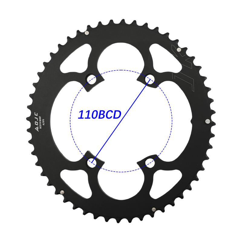 DJC Road Bike Chainring 110bcd 4 Bolts Oval Round 2x Chainring Double 54t 40t for Shimano R7100 R8100 R9200 R7000 R8000 R9100