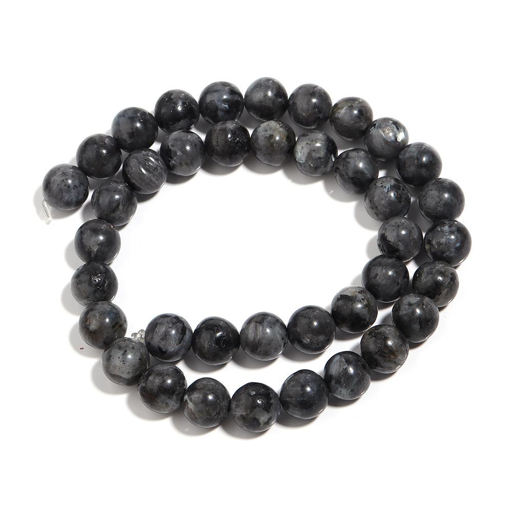 Black Labradorite Beads From Stones Round Loose Gemstones Beads 4 6 8 10 12MM for Jewelry Making Fit DIY Charms Bracelet Fashion Accessories