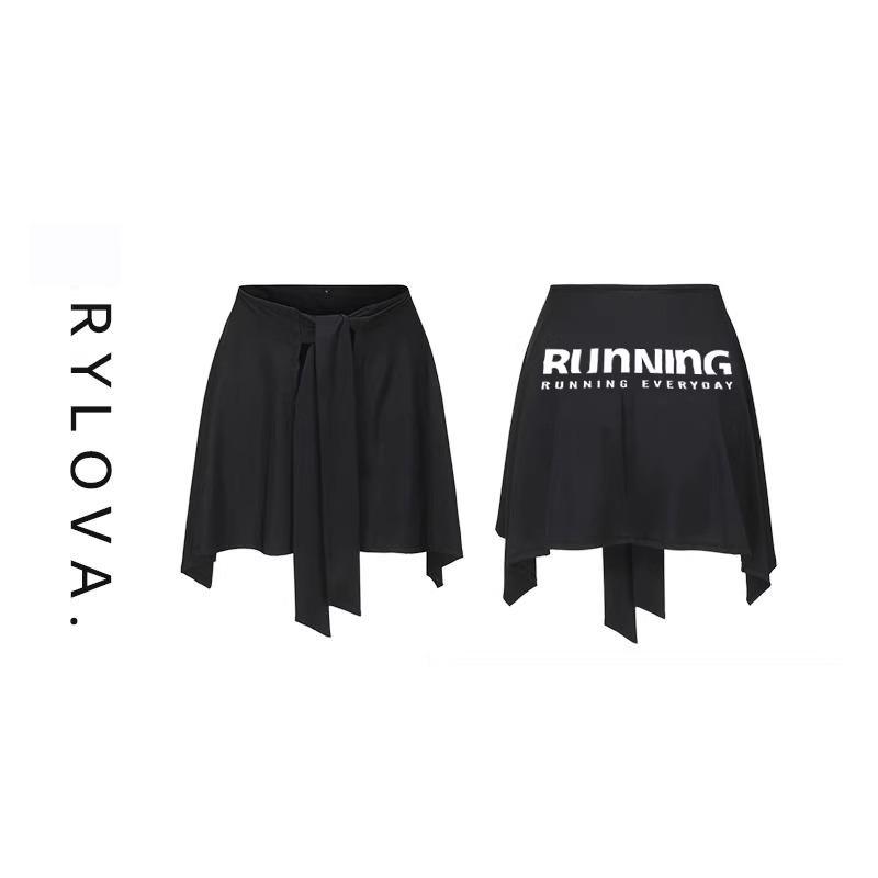 

Women s Anti-Embarrassment Yoga and Running Skirt Cover: Hip-Covering Fitness Outer Skirt One Size (80-135 kg) чорний