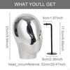 Mannequin Head Hair Styling Display Stand Wall Mounted Sleek Multipurpose s Holder Hat