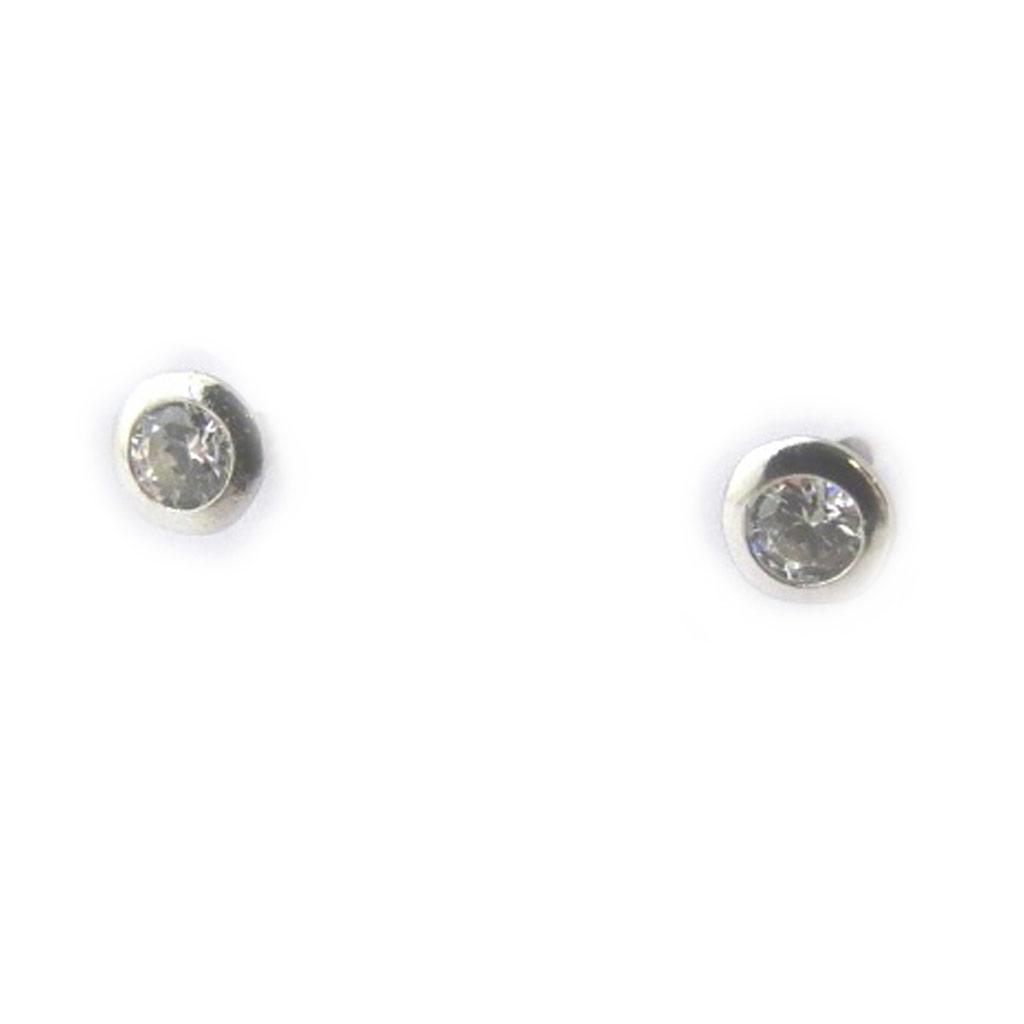 Les Trésors De Lily [M7640] - Boucles contours de lobes argent 'Essentiel' blanc argenté (rhodié) - 5 mm