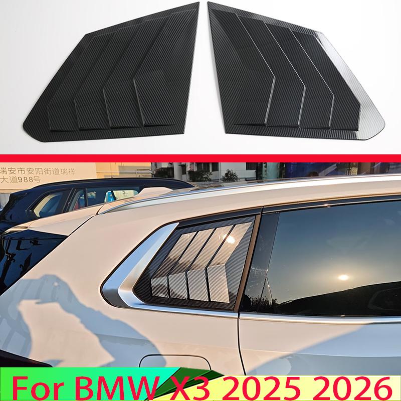For BMW X3 2025 2026 Car Accessories ABS Side Door Rear View Window Spoiler Cover Trim ert Garnish Bezel