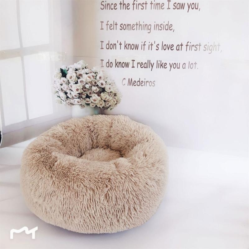 Cat Bed for Indoor Cat Winter Soft Round Sofa Bed Handmade for Small Kitten