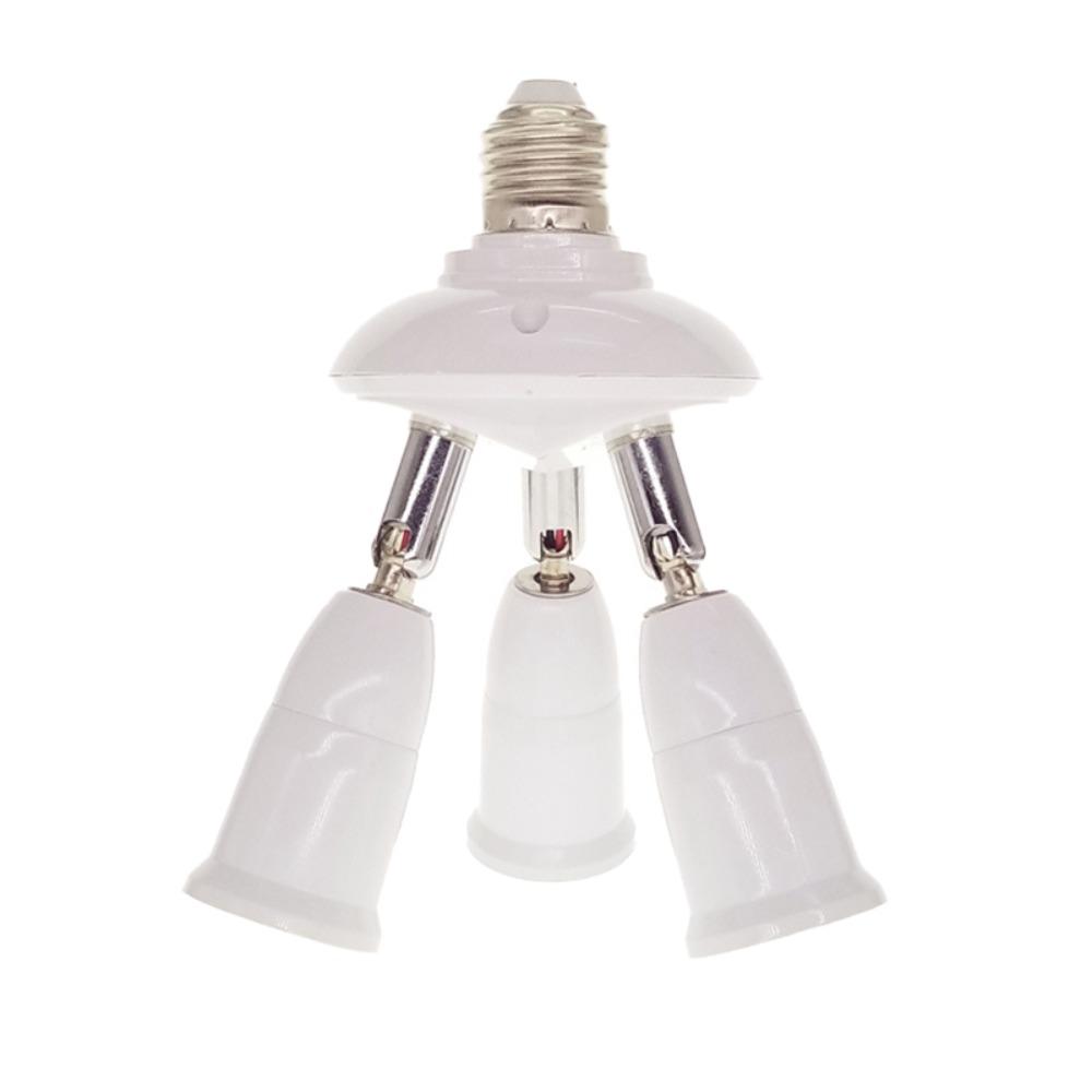 3 in 1 E27 Light Bulb Socket Adapter 85-265V E27 Splitter Socket Adapter  Home Office Lighting