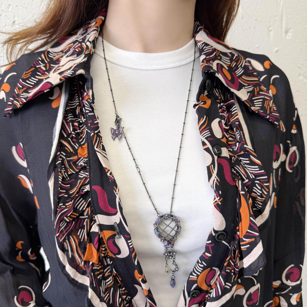 Hot Air Balloon Motif Necklace SAXN049565XV [Anna Sui]