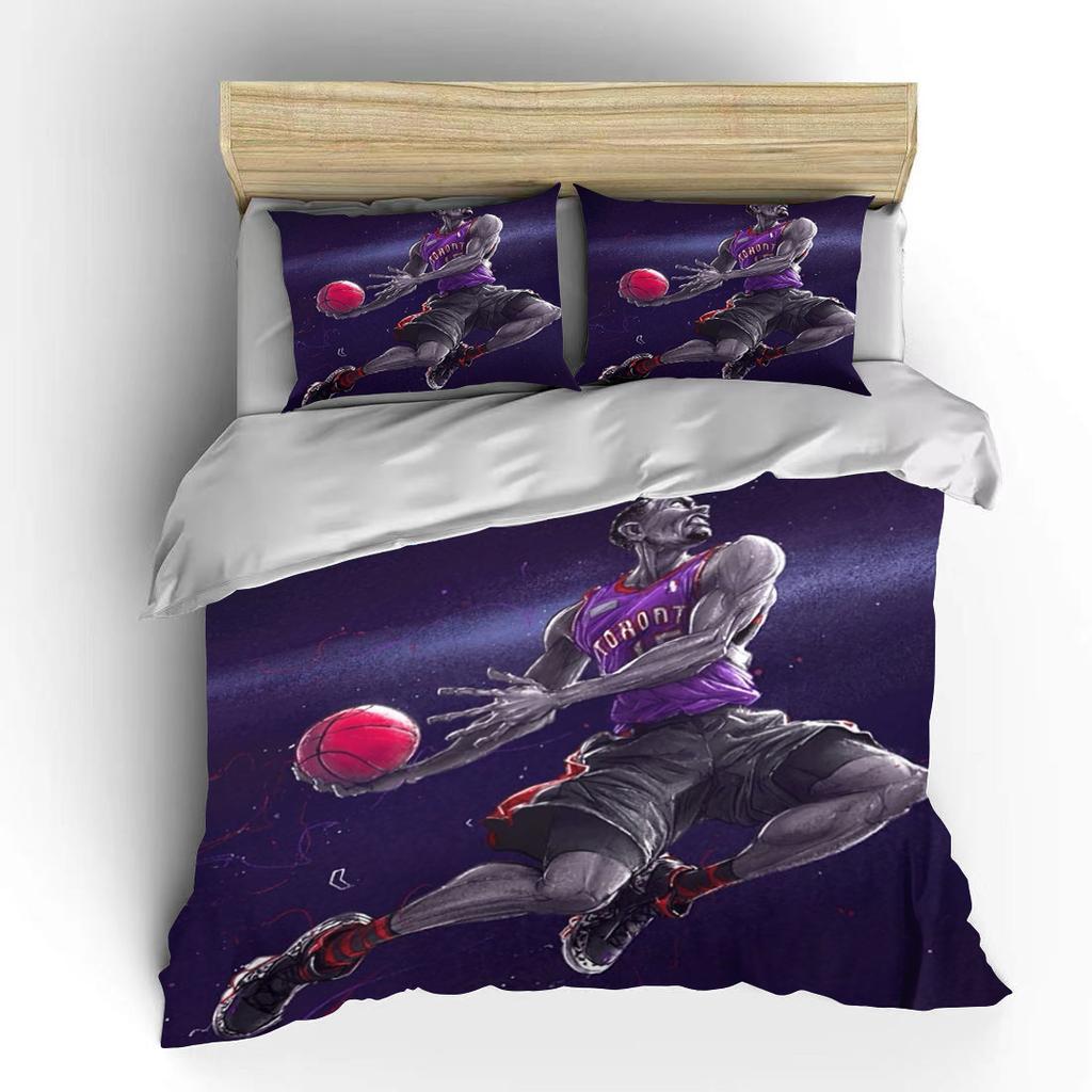 Basketball Star Shooting Animationr Duvet Cover Pillowcase Bedding Collection Single Twin Full Size For Kids Adults Bedroom King Cover