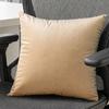 Einfarbige Samt-Kissenhülle, Weiche Plüsch-Kissenhülle, 17,7 x 17,7 Zoll Glatte Samt-Kissenbezug für Sofa, Bett, Büro, Gemütliche Wohnkultur