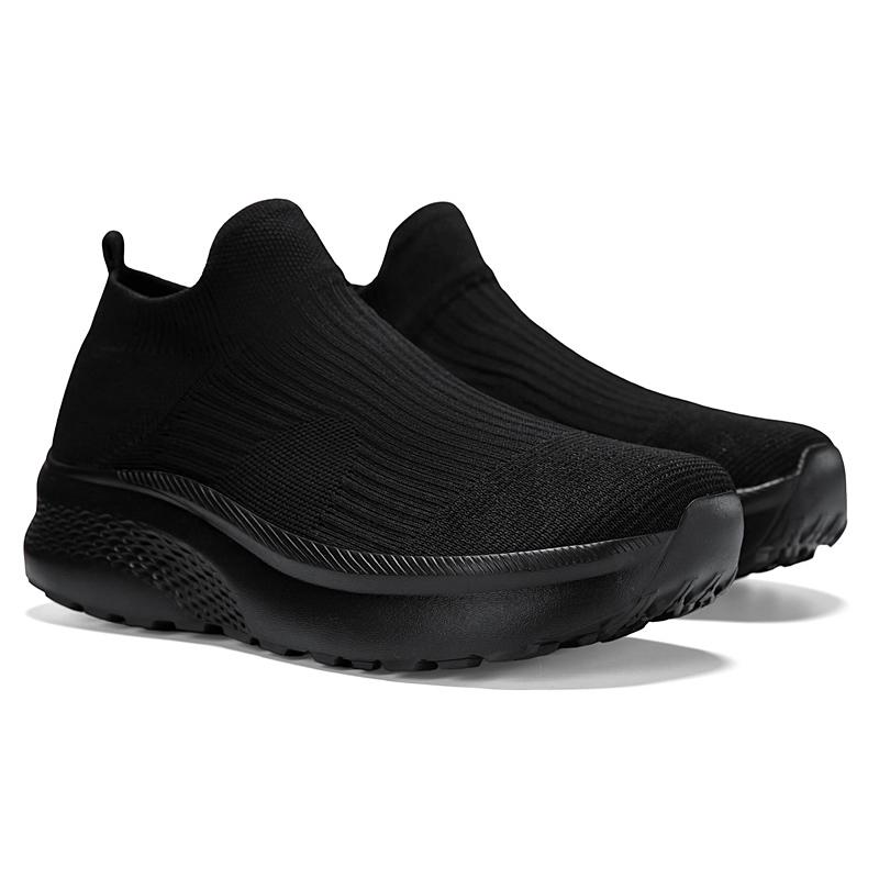 TUINANLE Sneakers per Coppia Punta Larga Rete Traspirante Leggere Scarpe da Passeggio Nere Vestibilità Comoda Tutto il Giorno