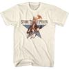 Stone Temple Pilots Men's T-Shirt Menina Montando Bronco Estrela Azul Merch de Rock