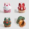 Backpack Mushroom Shaped Printed Schoolbag Leather Material Bag Gift Kids