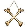 Yousheng Gothic Crossbones Wall Decor Resin Chain Bone Decor for Dark Academia Homes Black Gold Macabre Hanging Pendant for Bone Collectors