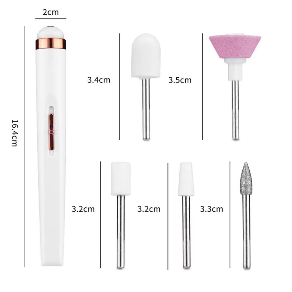 2nd Gear Nail Polishing Machine With LED Light Electric Manicure Art Pen Tools