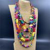 Multi-layer Retro Wooden Pastoral Style Long Necklace