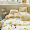 Flower Bedding Sets Skin Friendly Duvet Cover + Flat Sheet +2pc Pillowcase Spring King Queen Twin Single Full Size Bed Linen B91