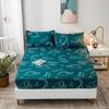 Pure Cotton Printed Fitted Sheet Only Non-Slip Protective Cover for Bedroom  (no Pillowcase)